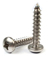 #12 Sheet Metal Screws – 316 Stainless Steel Phillips Pan Head – Select Length
