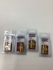QTY 4 LASCO 17-8649 1/2-Inch Male Pipe Thread Brass Hex Nipple