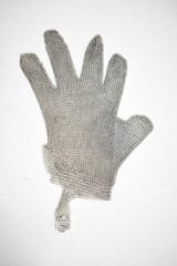 Franklin Size M Stainless Steel Chain Mail Protective Glove 5 Finger Reversible
