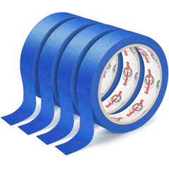 4 Rolls Blue Painters Tape, Premium Masking Tape, Paint Tape for Multi-Purpose,