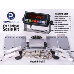 Prime Scales Vet Animal Scale Kit PS-VSK w/ Indicator 4 Load Cells Junction Box
