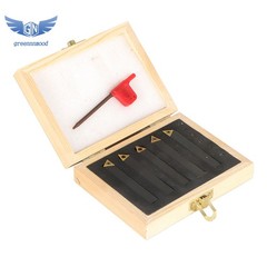 5Pcs 3/8″ Lathe Indexable Carbide Insert + Turning Tooling Bit Holder Set
