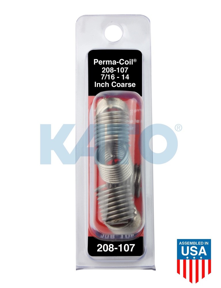 7/16-14 Thread Repair Pack Perma-Coil 208-107 (6 Insert) Helicoil 5521-7