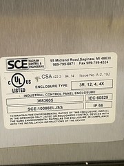 SAGINAW CONTROL SCE-10086ELJSS Stainless Steel Electrical Box Used