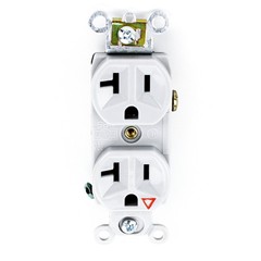 PASS & SEYMOUR IG6300-GRY DUPLEX RECEPTACLE, ISOLATED GROUND, 20A 125V, GRAY