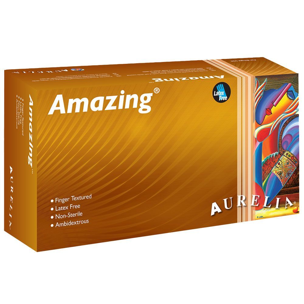 Aurelia Amazing Nitrile Powder-Free Exam Gloves, Large, Violet, 300/Bx,10 boxes