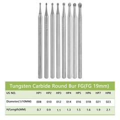 10pcs/pk HP Tungsten Steel Carbide Cutter Dental Denture Burs Lab Drill Polisher