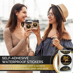 500 Pcs 2 Inch Thank You for Supporting My Small Business 2 Inch, Black 1