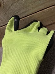 New Latex Gloves Heavy Duty Neon Safety Yellow Work Gloves One Size Fits Most