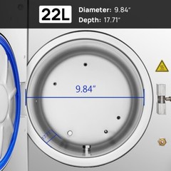 22L Class B Dental Medical Autoclave Vacuum Steam Sterilizer Bulit in Printer