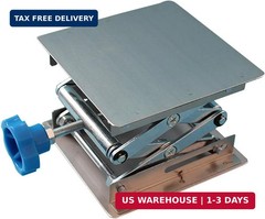 Stainless Steel Lab Jack Stand Table Lift Laboratory Mini Scissor Lift 4″ x 4″ w