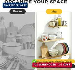 6 Inch Heavy Duty Floating Shelf Brackets 4 Pack, Extra Thick 0.2″ Steel Industr
