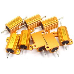 25W/50W Golden Aluminium Load Resistor Wirewound Various Values 0.1ohm – 10K ohm