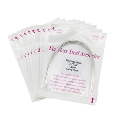 100 Pcs Dental Orthodontic Stainless Steel Recrangular Arch Wire Ovoid Form