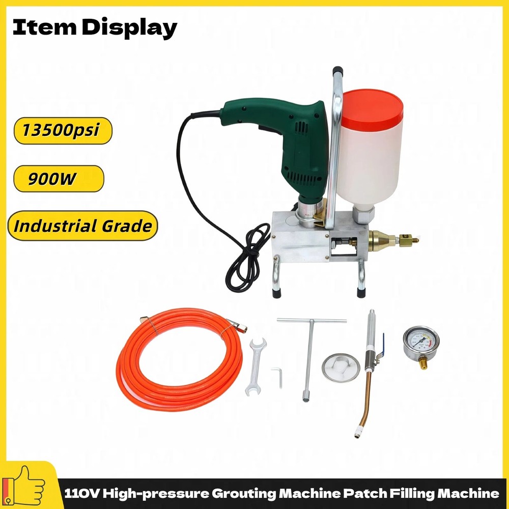 13500psi Grouting Machine Injection Pump Building Leak Stoppage Gun 110V