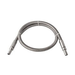 FITOK PTFE-Lined Stainless Steel Braided Hose 1/2 in Tube Adapter 60 in Long