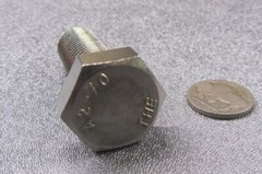 18-8 A2 Stainless Steel Bolt, FT, Metric, M12 x 1.75 x 40 mm Length, 10 Pcs