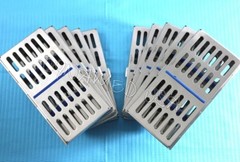GERMAN 10 DENTAL AUTOCLAVE STERILIZATION CASSETTE RACK BOX TRAY FOR 7 INSTRUMENT