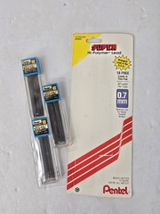 3x-Pentel Twist-Erase III Pencil 0.7 mm Assorted Colors 2-Pack 2 Eraser Refills