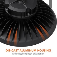 2 PACK 150W UFO LED High Bay Warehouse Light Dimmable Grade Shop Light Fixtures