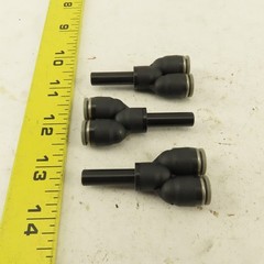 5/16″ Male Stem x 5/16″ Push To Connect Tube Nylon Wye Y Fittings Lot Of 3