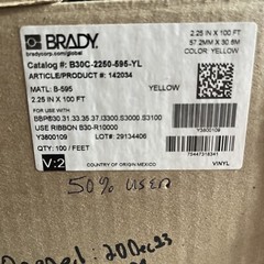 Lot Of 5 – Brady B30 Labels, Multiple Colors See Description Partial Rolls