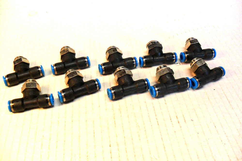 QTY 10- 153108 – Festo QST-1/4-6 Fitting, push-in T, 1/4 X 6MM NEW
