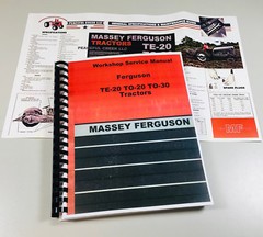 Ferguson To-30 To-20 Te-20 Tractor Service Repair Shop Manual To20 Te20 To30