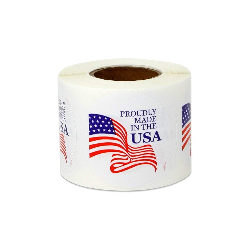 Proudly Made in The USA with American Flag, 1 Roll, the Usa