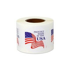 Proudly Made in The USA with American Flag, 1 Roll, the Usa