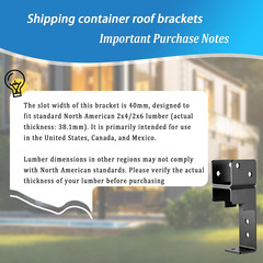 Upgraded 22PCS Wood Truss Brackets for Shipping Containers, Heavy Duty 20Ft Ship