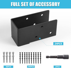 Concealed Joist Hangers, 24 Pcs of 2″X4″Outdoor Concealed-Flange，Q235 Steel Plat