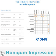 Dental DMG Honigum Precise Impression Material 380ml /50ml Cartridge Hydrophilic