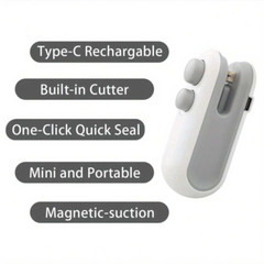 Mini Bag Sealer Rechargeable Bag Sealer 2 In 1 Bag Sealer Heat Seal With Cutter