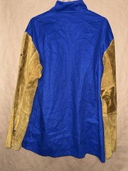 Black Stallion FRB9-30C Hybrid FR Cotton Cowhide Welding Jacket Blue Medium