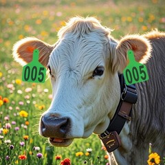 50Pcs Z Tags One-Piece TPU Large Size Cattle Ear Tags 001-050 Number Livestock A