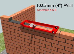 Bricky – Wall Building / Bricklaying Tool + trowel (Adjustable Model)