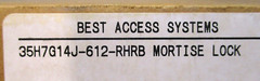 Best Access 35H Mortise Lock Escutcheon Set Brushed Brass