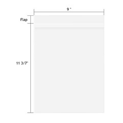 Golden State Art 50 Pack Acid-Free Clear Sleeves Storage Bags 8.5×11,