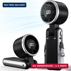 Portable Handheld Turbo Fan – 5 Gear High Speed 4000mAh Rechargeable Mini Person