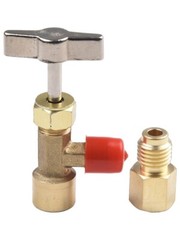 R134a A/C Can Tap With Tank Adapter For 1/4″ And 1/2″ AC Charging Hoses