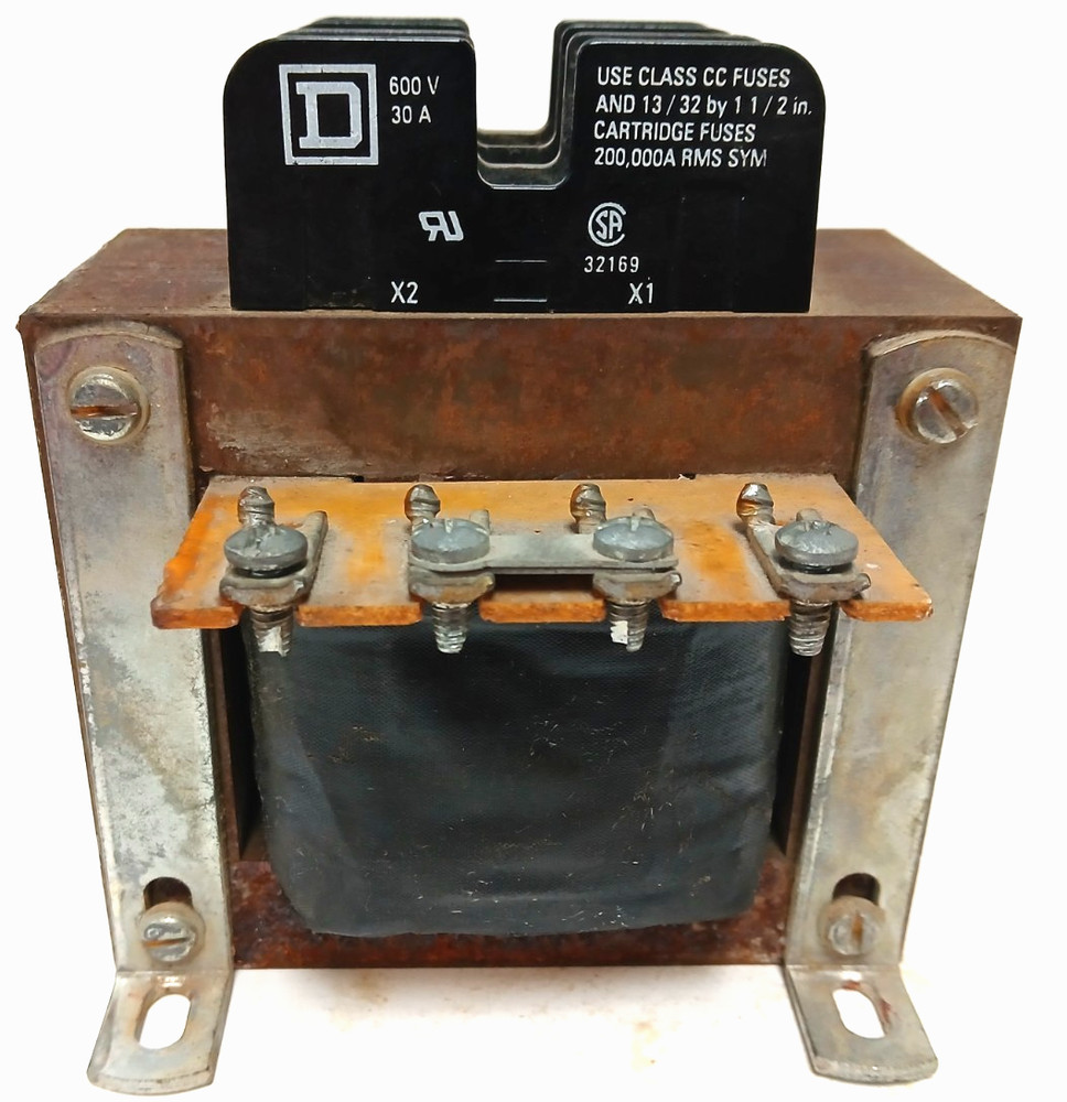 SQUARE D INDUSTRIAL CONTROL TRANSFORMER TYPE KF750D1 CLASS 9070 .750 KVA