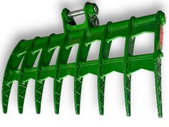 JMA 48in Mini Excavator Brush Rake 4-6 Ton 45mm Pin-On Land Clearing Grapple