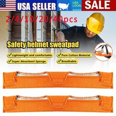 NEW 2-40PCS Safety Helmet Sweatband Cotton Hard Hat Liner Accessories Washable