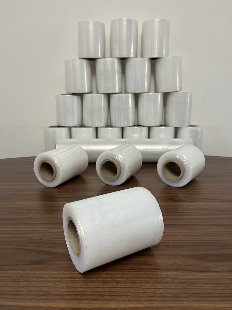 16 Rolls Stretch Wrap Film 80 Gauge Pallet Shrink Wrap 5.1in x 4in, 1200ft Each
