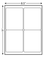 2000 4″ x 5″ Self Adhesive Shipping Labels 4 per sheet 500 sheets * 4 up *