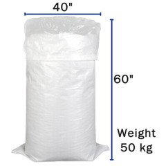 White woven bag 40 “x60” polypropylene sandbag, UV resistant, waterproof