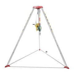 Confined Space Tripod Kit,2600 lbs Winch Sewer Rescue Tripod,5.2-8ft Work Height