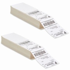 4000 Fanfold 4″ x 6″ Direct Thermal shipping Barcode Labels Zebra Free Shipping