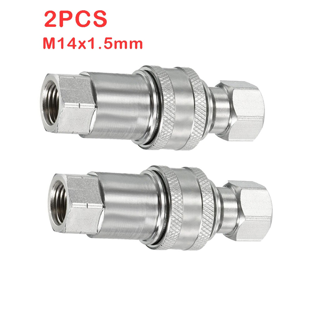 2 Set M14x1.5mm Hydraulic Quick Connect Coupler Female Thread Pipe Fitting HOT